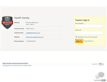 Tablet Screenshot of healthvarsity.wiziq.com