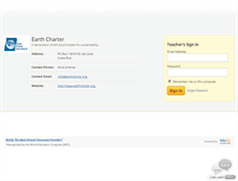 Tablet Screenshot of earthcharter.wiziq.com